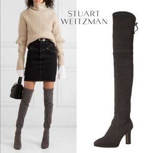 Stuart Weitzman Gray Heeled Boots